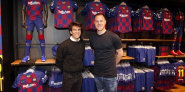 Barcelona shirt in the store