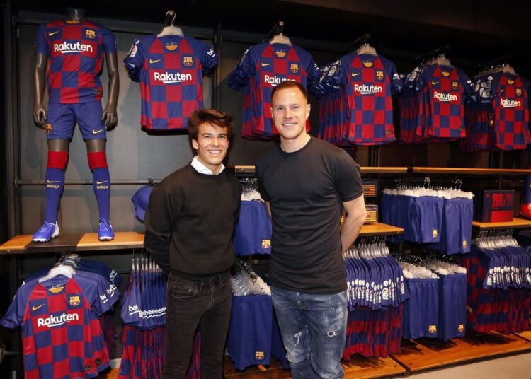 Barcelona shirt in the store