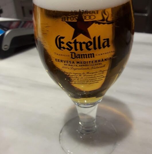 beer on Barcelona vacation