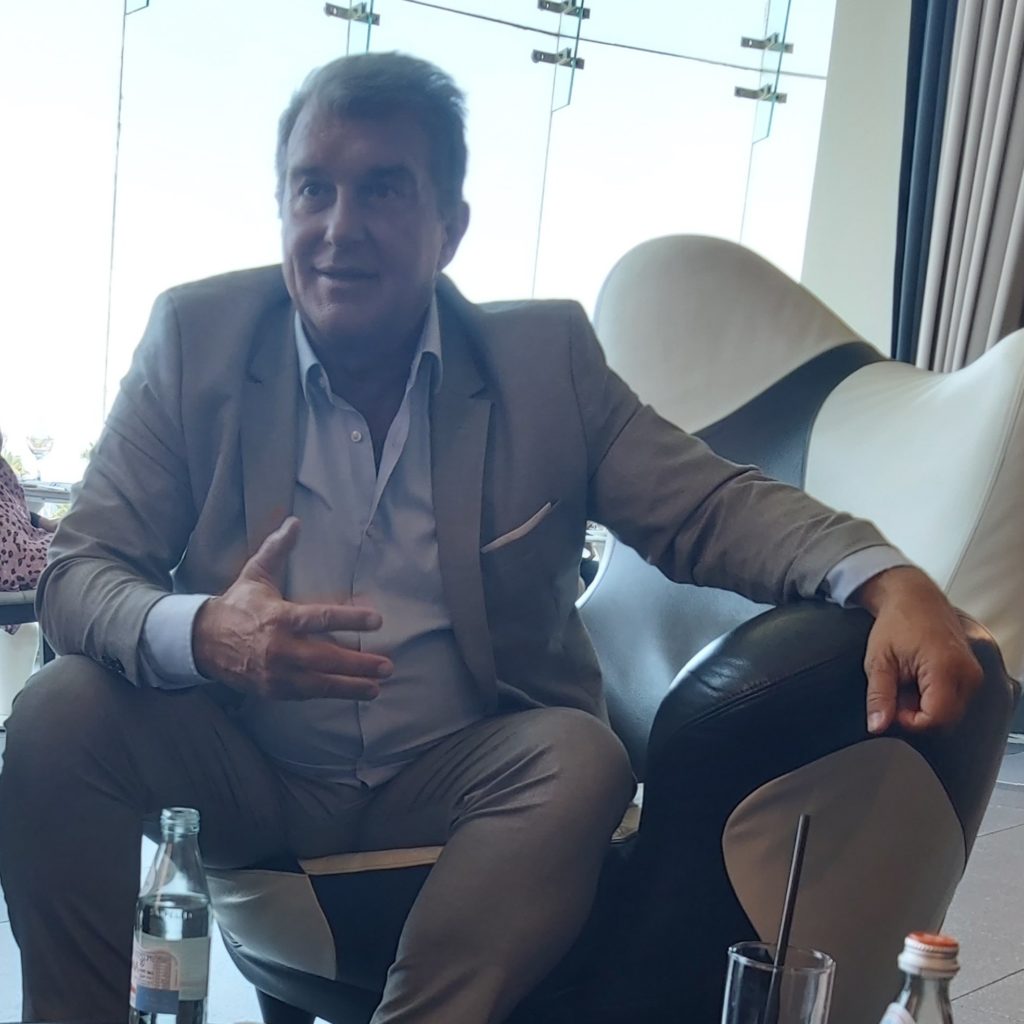 Serious talk with Joan Laporta
