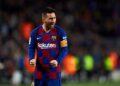Leo Messi celebrates 700th game