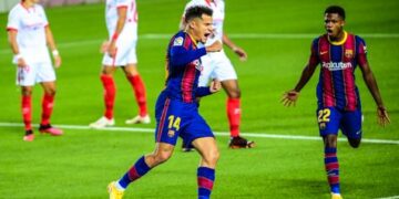coutinho against sevilla