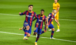 coutinho scores for barcelona vs sevilla