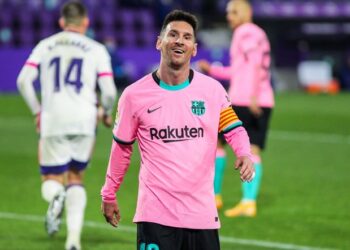 messi leading Barcelona for the win in Valladolid
