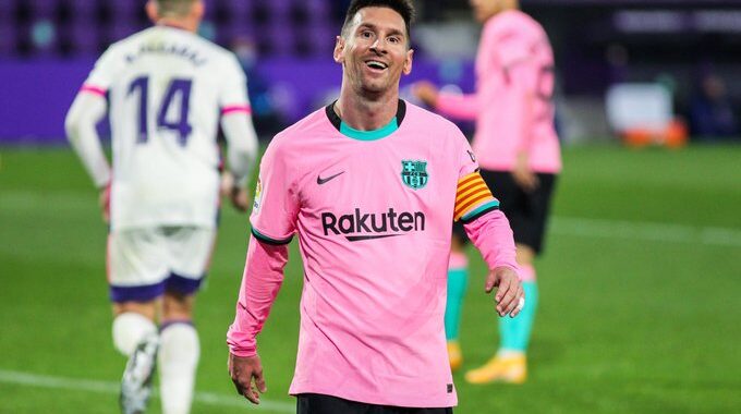 messi leading Barcelona for the win in Valladolid