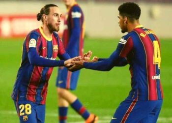 Barça Youngsters Araujo and Mingueza