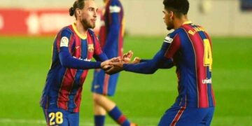 Barça Youngsters Araujo and Mingueza