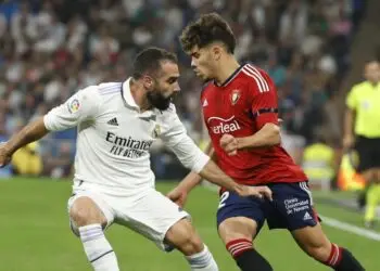 Abde gets a mark in the Bernabéu exam