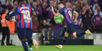 Robert Lewandowski, already with 4 braces