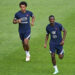 Kounde and Demeble running.