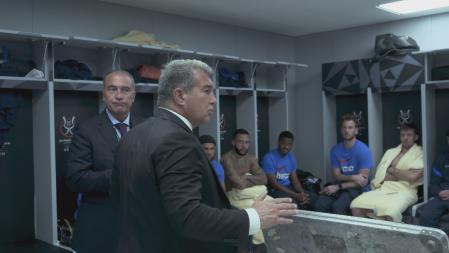 Laporta's harangue in the locker room, after losing to Madrid in the Super Cup
